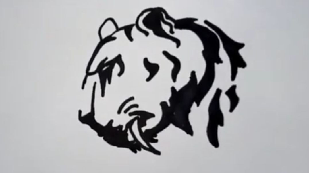 ⁣how to draw a Beringian lion diego face Ice age Easy Drawing