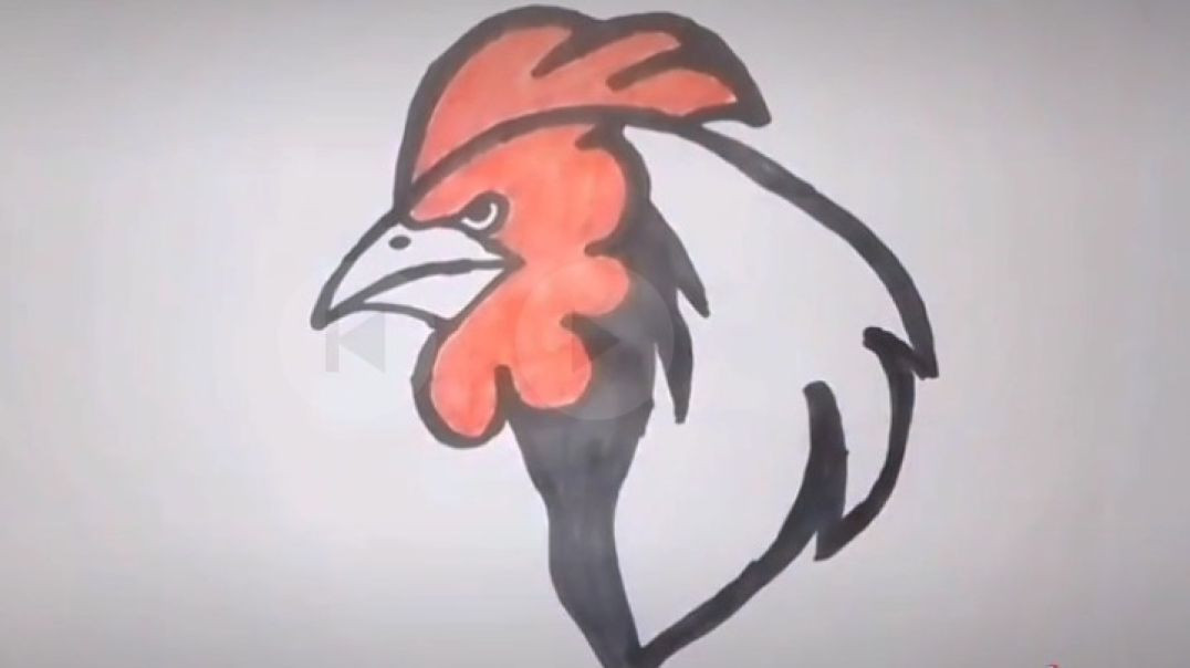 how to draw a hen face drawing video